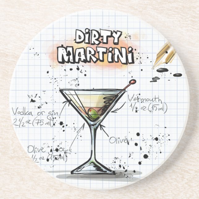 Dirty Martini Underlägg Sandsten (Framsidan)