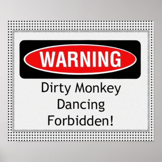 Dirty Monkey Dancing förbjuds Poster (Framsidan)