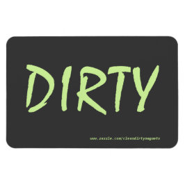 Dirty - Mörk Grått w/webbplats adress 4x6 Magnet