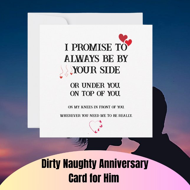 Dirty Naughty-årskort för honom Kort (Dirty Naughty Anniversary Card for Him)