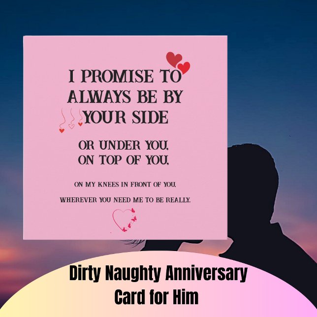 Dirty Naughty-årskort för honom Kort (Dirty Naughty Anniversary Card for Him)