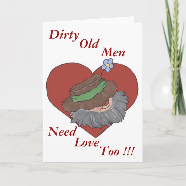 Dirty Old Manar Valentine Helgkort (Framsida)