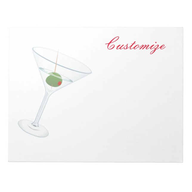 Dirty Olive Martini Thunder_Cove Anteckningsblock (Framsida)