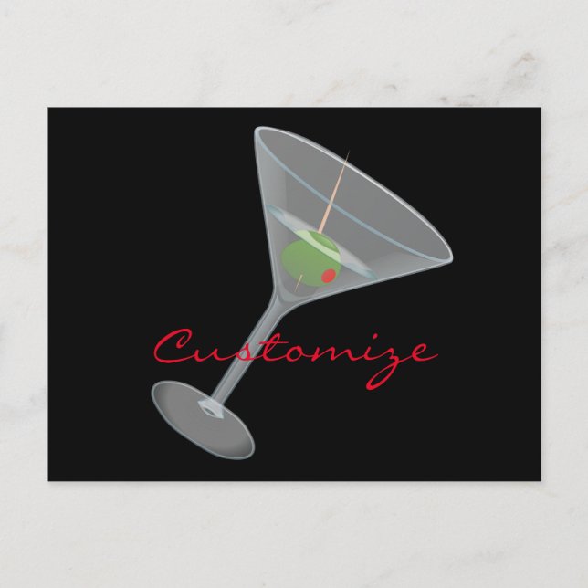 Dirty Olive Martini Thunder_Cove Vykort (Framsida)