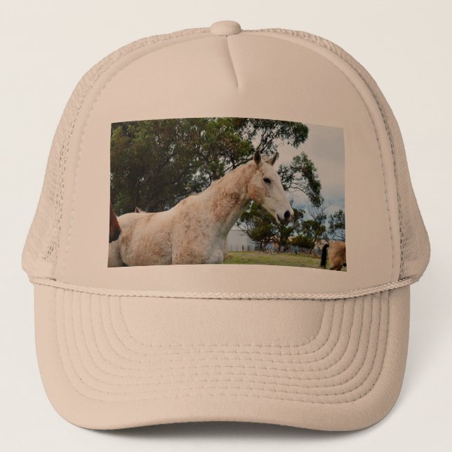 Dirty Roligt: Muddy Big White Horse Keps (Framsida)