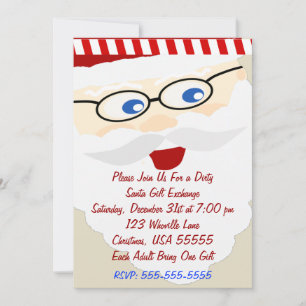 Dirty Santa Gift Exchange-julinbjudan Inbjudningar