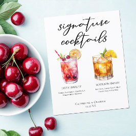 Dirty Shirley Bourbon Namnteckning Cocktails Menu