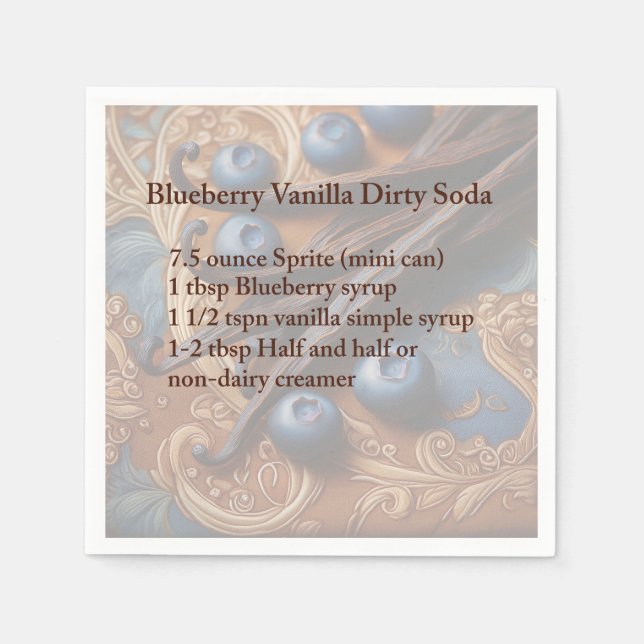 Dirty Soda Blueberry Napkin Pappersservett (Framsidan)
