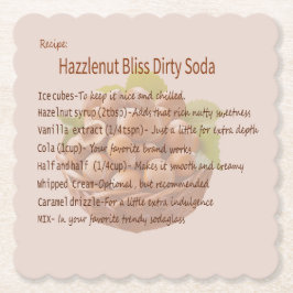 Dirty Soda Hazelnut Bliss Underlägg Papper