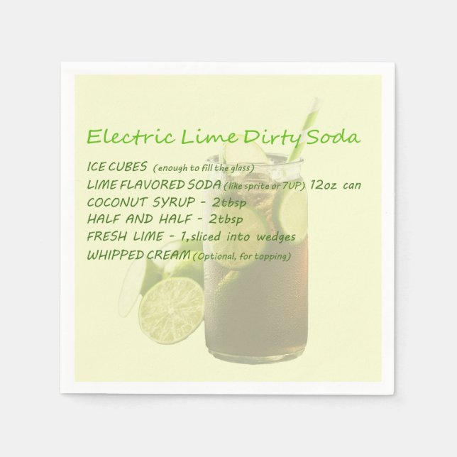 Dirty Soda Lime Napkin Pappersservett (Framsidan)