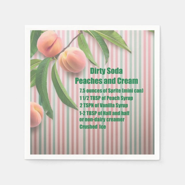 Dirty Soda Peach Napkin Pappersservett (Framsidan)