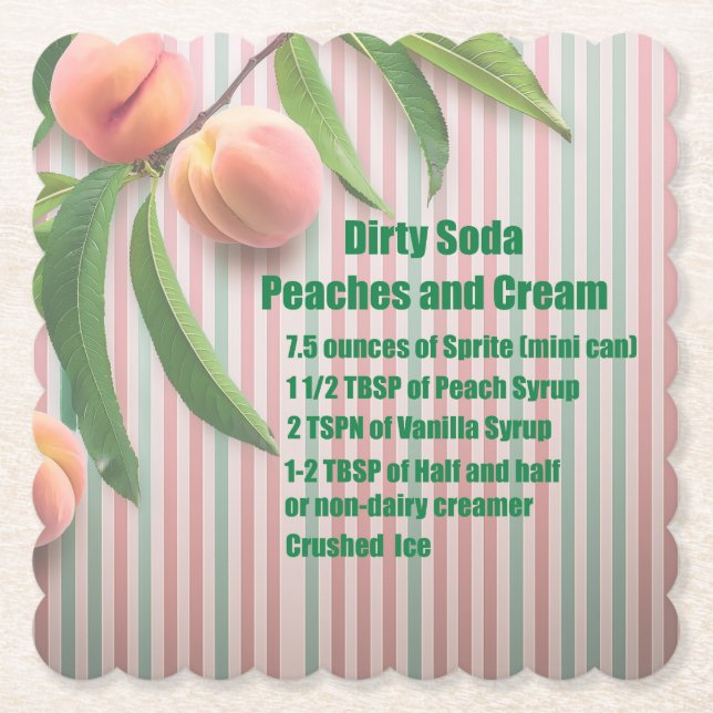 Dirty Soda Peacher Underlägg (Framsida)