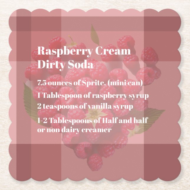 Dirty Soda Raspberry Underlägg Papper (Framsida)