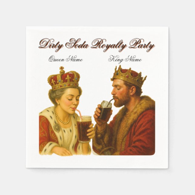Dirty Soda Royalty Party Napkin Pappersservett (Framsidan)