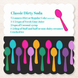 Dirty Soda Spoon Underlägg Papper