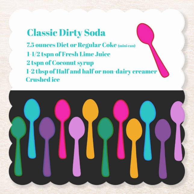 Dirty Soda Spoon Underlägg Papper (Framsida)