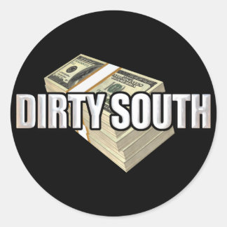 Dirty South Dollars Runt Klistermärke