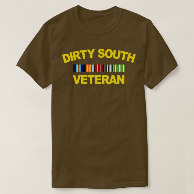 Dirty South Veteran T Shirt (Design framsida)
