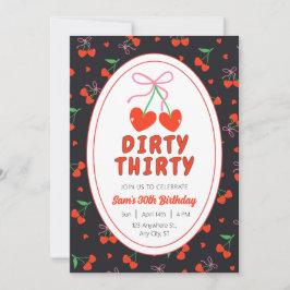 Dirty Thirty 30års födelsedag Party Inbjudan