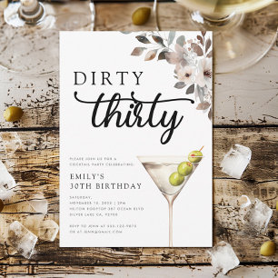 Dirty Thirty 30års födelsedag Party Inbjudningar