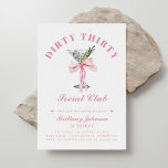 Dirty Thirty Bow & Martini 30års födelsedag Inbjudningar<br><div class="desc">Dirty Thirty Bow & Martini 30års födelsedag-inbjudan</div>