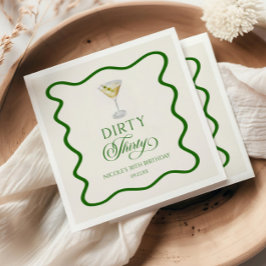 Dirty Thirty Dirty Martini Födelsedagsfest Pappersservett