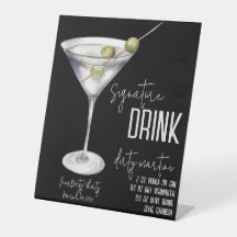 Dirty Thirty, Dirty Martini Namnteckning Drink Men