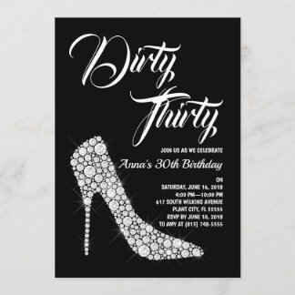 Dirty Trety Birthday Inbjudan