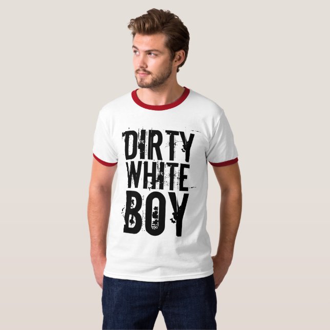 DIRTY WHITE BOY 70s/80s T-SHIRTS (Hel framsida)