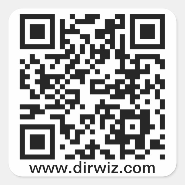 DirWiz QR klistermärke (Framsida)