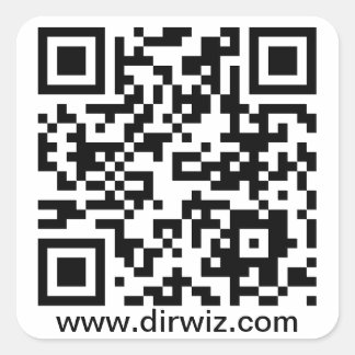 DirWiz QR klistermärke