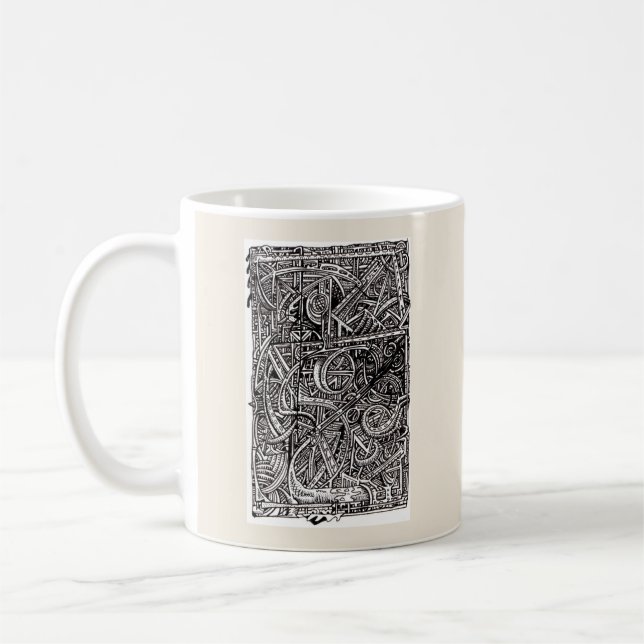 Dis-cross, Bläck teckning Kaffemugg (Vänster)