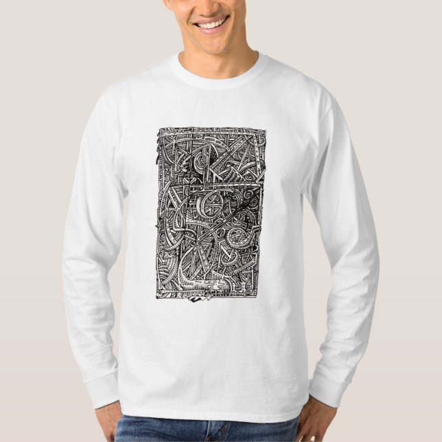Dis-cross, Bläck teckning T Shirt (Framsida)