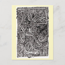 Dis-cross, Bläck teckning Vykort