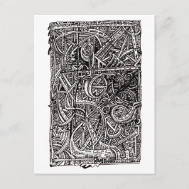 Dis-cross, Bläck teckning Vykort