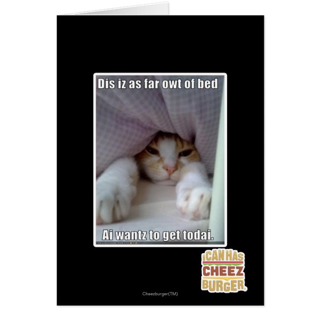 Dis iz till sängs... hälsningskort (Framsidan)