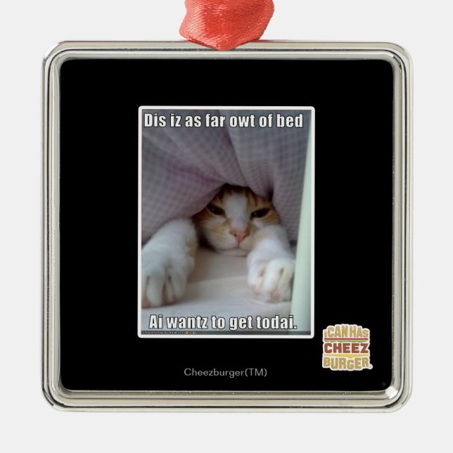 Dis iz till sängs... julgransprydnad metall (Framsidan)