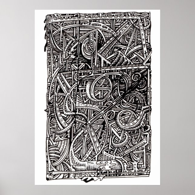 Dis-junktion, bläckteckning poster (Framsidan)