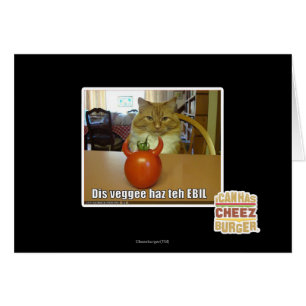 Dis veggee haz the EBIL Hälsningskort