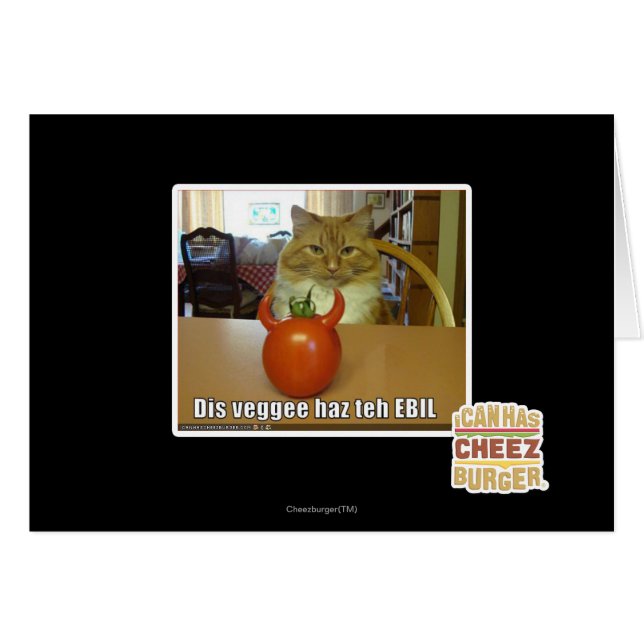 Dis veggee haz the EBIL Hälsningskort (Framsidan Horizontal)