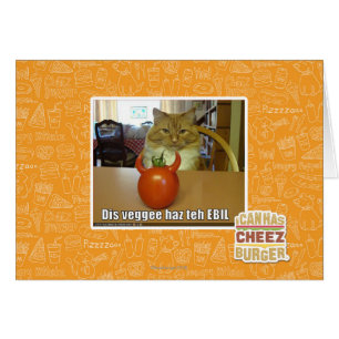 Dis veggee haz the EBIL Hälsningskort