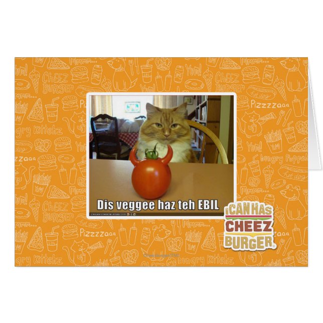 Dis veggee haz the EBIL Hälsningskort (Framsidan Horizontal)