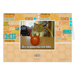 Dis veggee haz the EBIL Hälsningskort