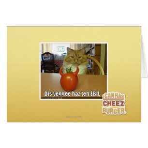Dis veggee haz the EBIL Hälsningskort