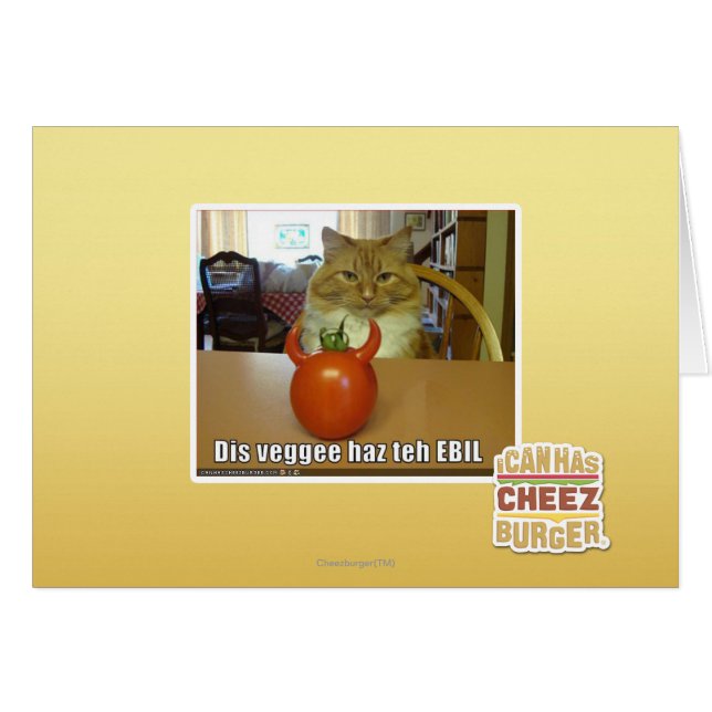 Dis veggee haz the EBIL Hälsningskort (Framsidan Horizontal)