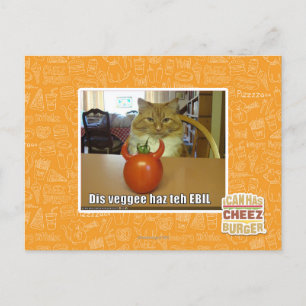 Dis veggee haz the EBIL Vykort