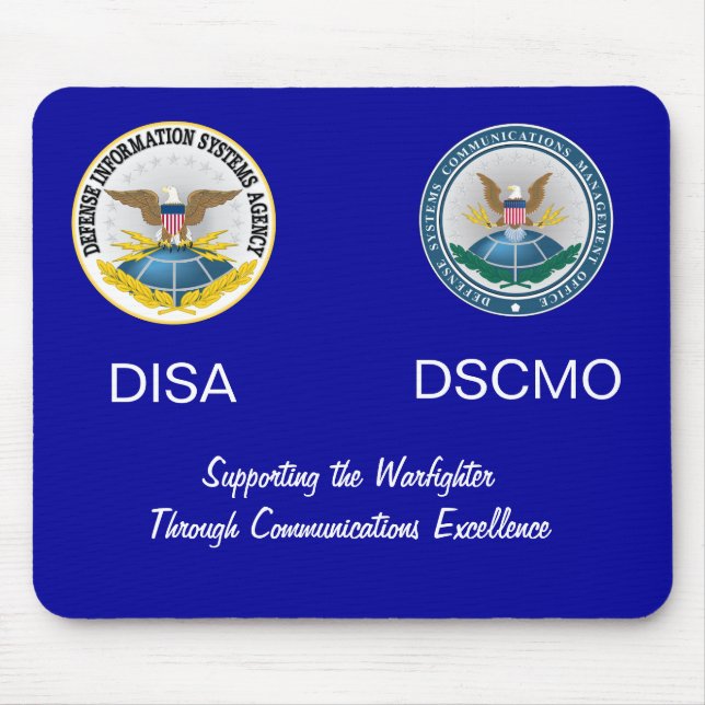DISA_DSCMO fogar ihop Mousepad på blått Musmatta (Framsidan)