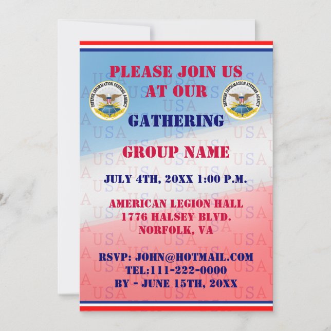 DISA-händelsemedbjudan Inbjudningar (Framsida)