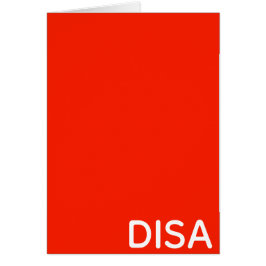 Disa Red färg namn Hälsningskort