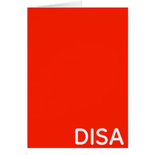 Disa Red färg namn Hälsningskort